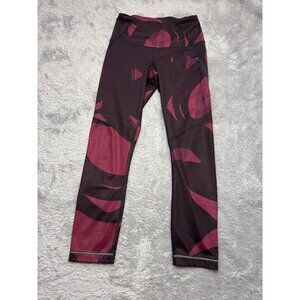 Lululemon All Sport Crop Leggings Womens 2 Back Spin Stroke Dashing Purple Black